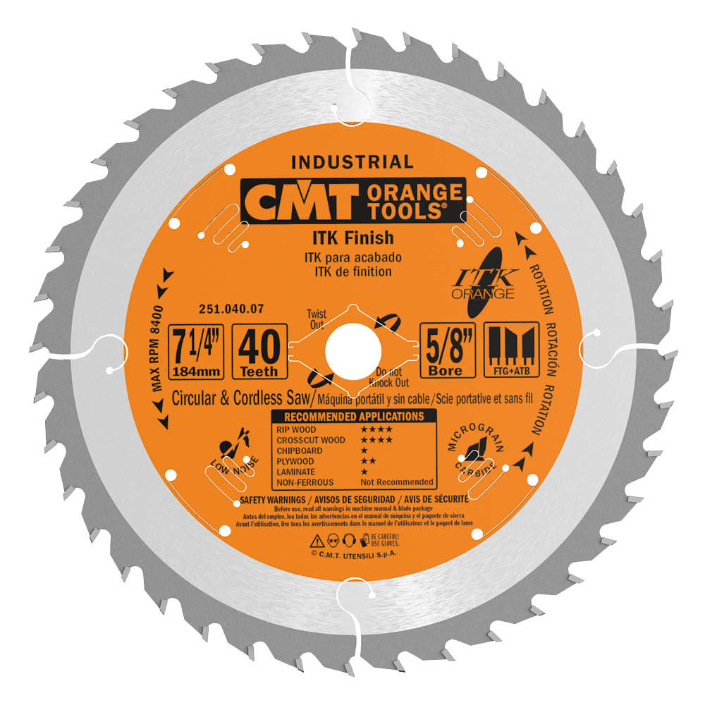 ITK framing/decking circular saw blades, for portable machines CMT